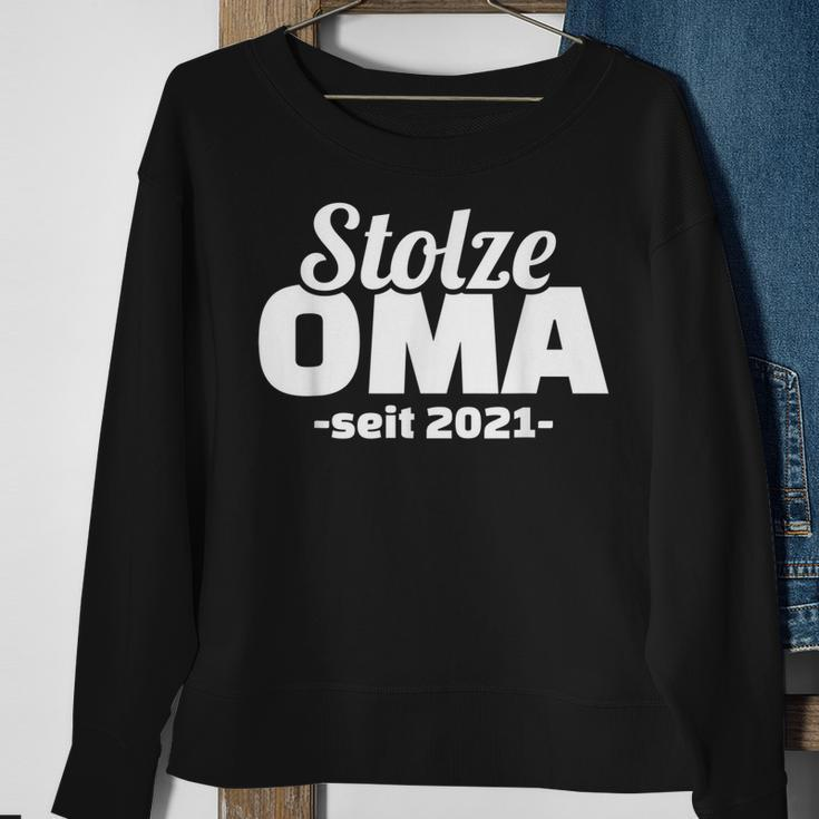 Stolze Oma seit 2021 Schwarzes Sweatshirt, Präsent für Großmütter Geschenke für alte Frauen