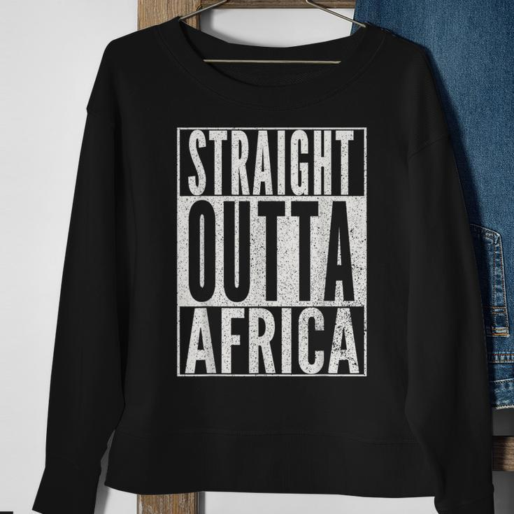 Straight Outta Africa Best African Vintage Retro Men Women Sweatshirt Graphic Print Unisex Gifts for Old Women