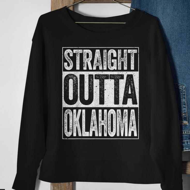 Straight Outta Oklahoma Ok State Gift Men Women Sweatshirt Graphic Print Unisex Gifts for Old Women