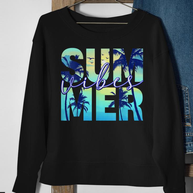 Summer Vibes Family Vacation Girlstrip Matching Group Sweatshirt Gifts for Old Women