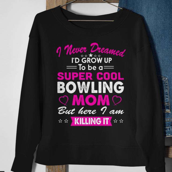 Super Cool Bowling Mom Womens Sports Men Women Sweatshirt Graphic Print Unisex Gifts for Old Women