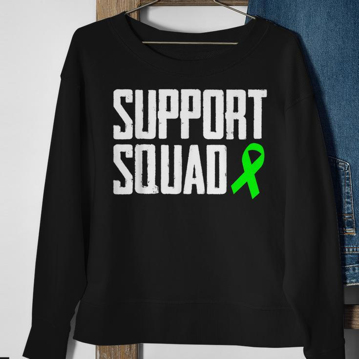 Support Squad Green Ribbon Non-Hodgkin Lymphoma Awareness Sweatshirt Gifts for Old Women