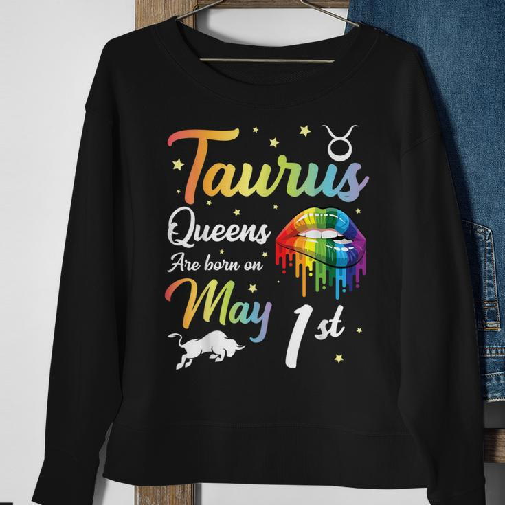 Taurus Queens Are Born On May 1St Happy Birthday To Me You Sweatshirt Gifts for Old Women