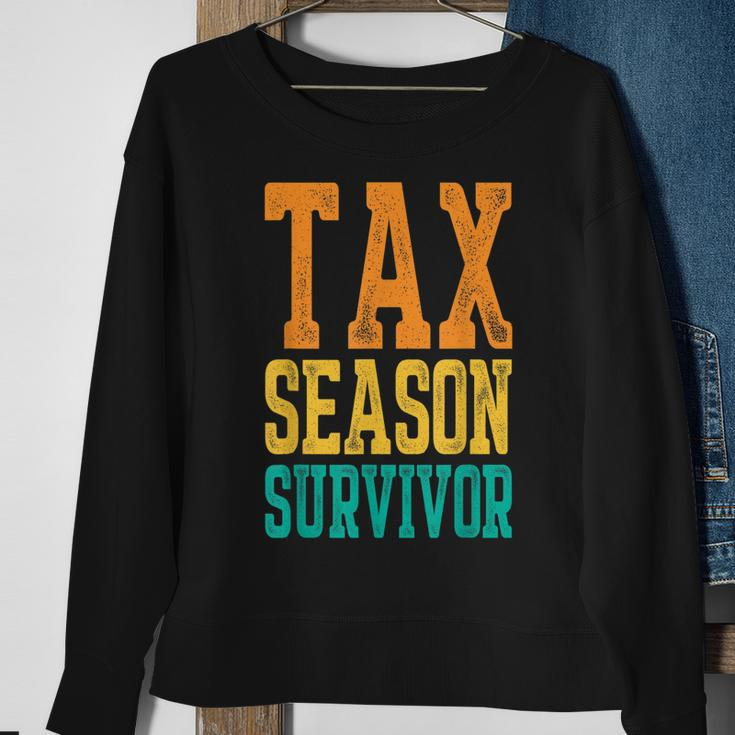 Tax Season Survivor Funny Tax Season Accountant Taxation Sweatshirt Gifts for Old Women