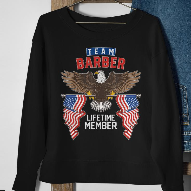 Team Barber Lifetime Member Us Flag Sweatshirt Gifts for Old Women