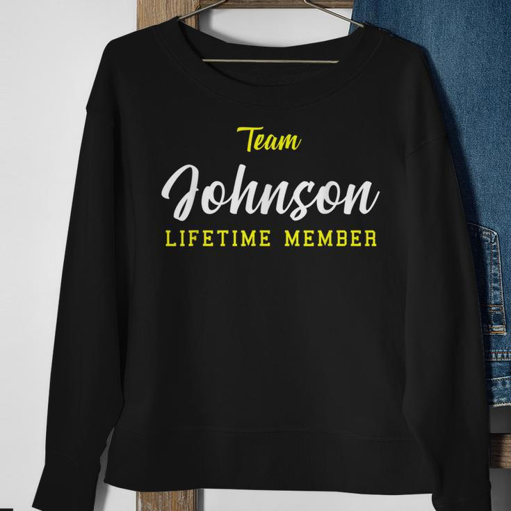 Team Johnson Lifetime Member Surname Birthday Wedding Name Men Women Sweatshirt Graphic Print Unisex Gifts for Old Women