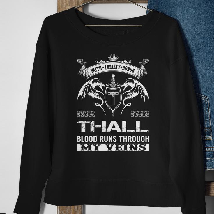 Thall Blood Runs Through My Veins Sweatshirt Gifts for Old Women