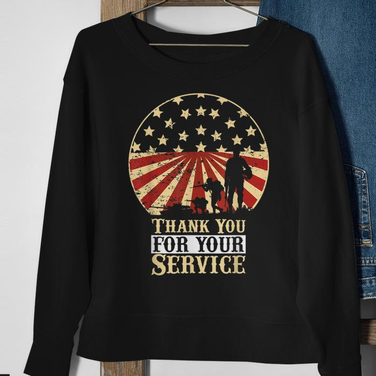 Thank You For Your Service On Veterans Day And Memorial Day Sweatshirt Gifts for Old Women