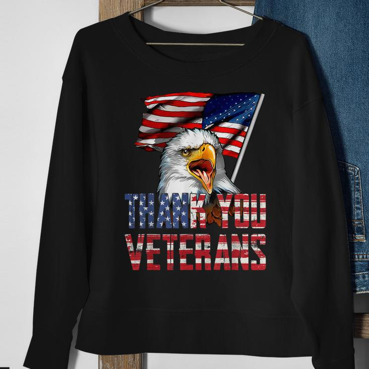 Thank You Veterans American Eagle Us Flag For 4Th Of July Sweatshirt Gifts for Old Women