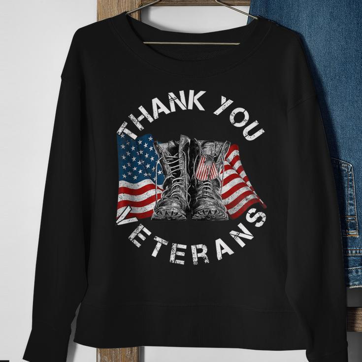 Thank You Veterans Proud Veteran Day Dad Grandpa V6 Sweatshirt Gifts for Old Women