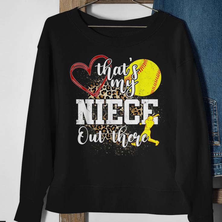 Thats My Niece Out There Softball Auntie Uncle Sweatshirt Gifts for Old Women