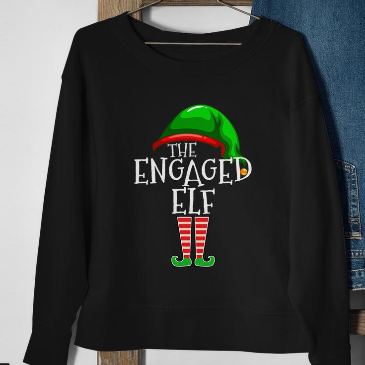 The Engaged Elf Family Matching Group Christmas Gift Engagement Sweatshirt Gifts for Old Women