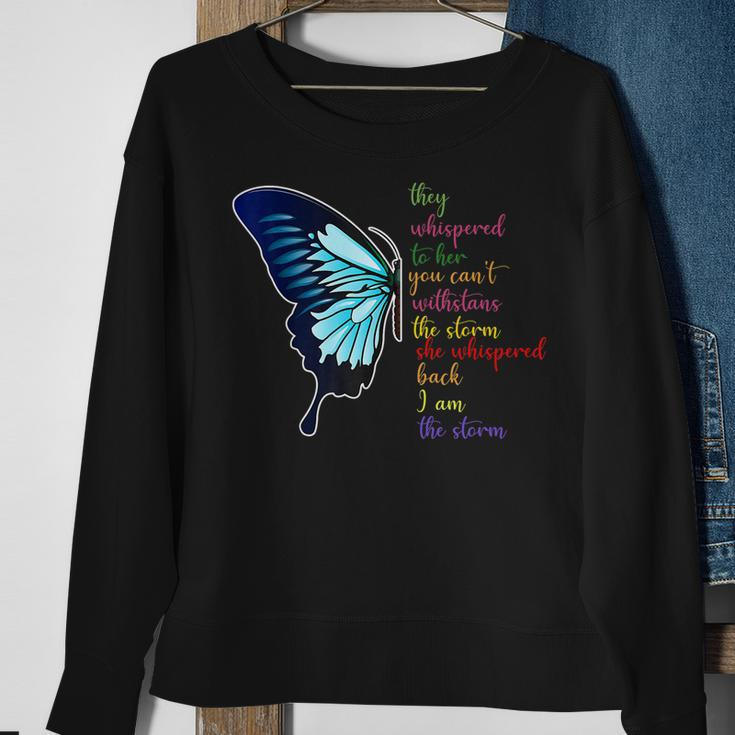 They Whispered To Her You Cannot Withstand The Storm Gifts Men Women Sweatshirt Graphic Print Unisex Gifts for Old Women