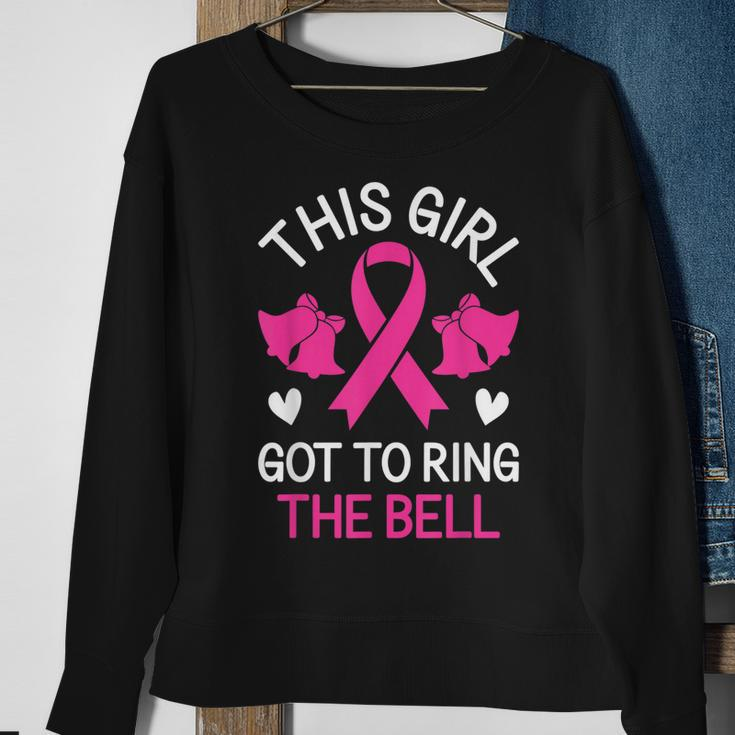 This Girl Got To Ring The Bell Chemo Grad Breast Cancer Sweatshirt Gifts for Old Women