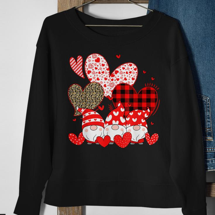 Three Gnomes Holding Hearts Valentines Day Gifts For Her V2 Sweatshirt Gifts for Old Women