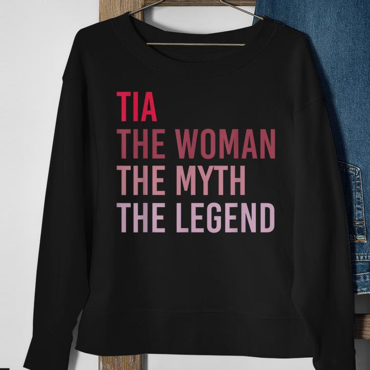 Tia The Woman Myth Legend Personalized Name Birthday Gift Sweatshirt Gifts for Old Women