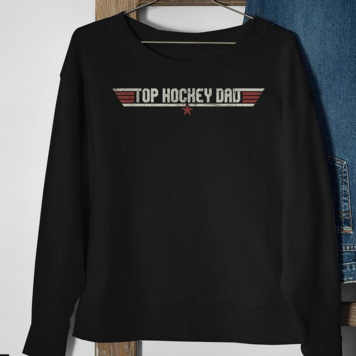 Top Hockey Dad Funny Vintage 80S Gift Father Fathers Day Sweatshirt Gifts for Old Women