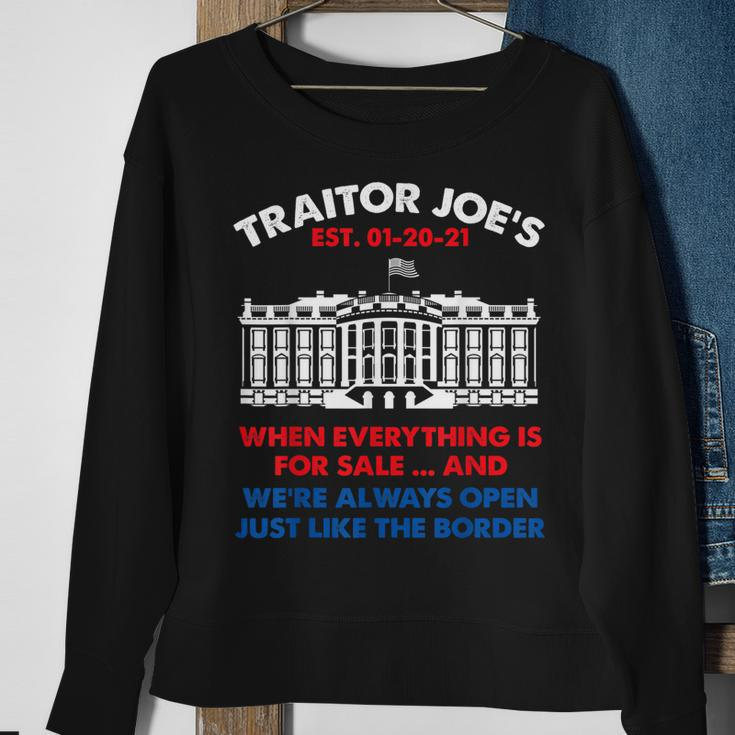 Traitor Joes Est 01 20 21 Funny Anti Biden Sweatshirt Gifts for Old Women