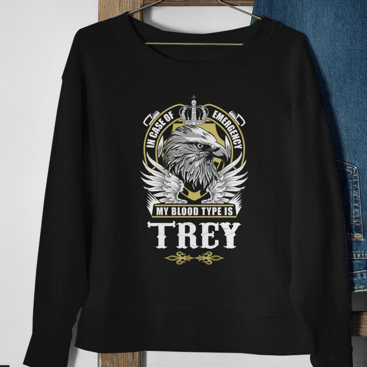 Trey Name - In Case Of Emergency My Blood Sweatshirt Gifts for Old Women
