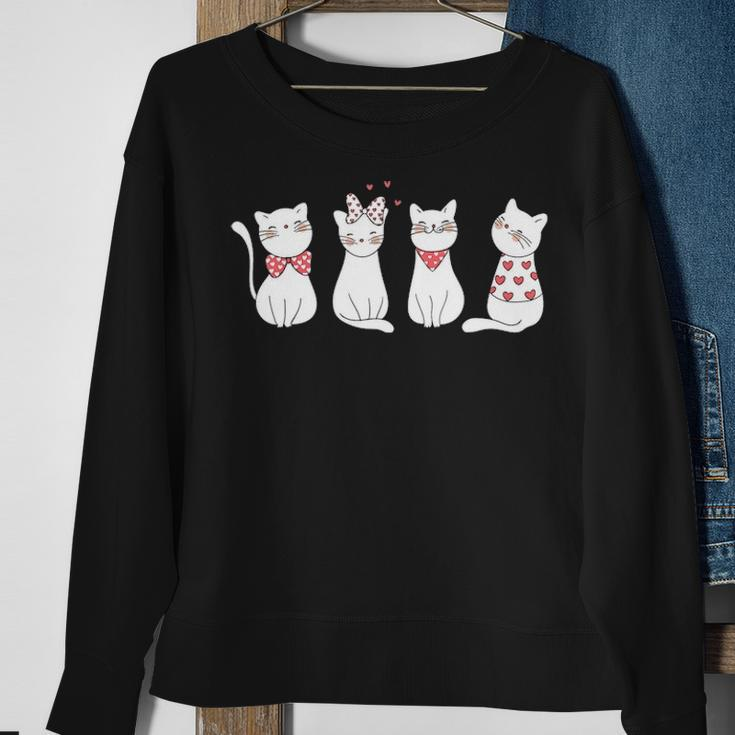 Un Deux Trois French Cat Cats Owner Lover Gift Sweatshirt Gifts for Old Women
