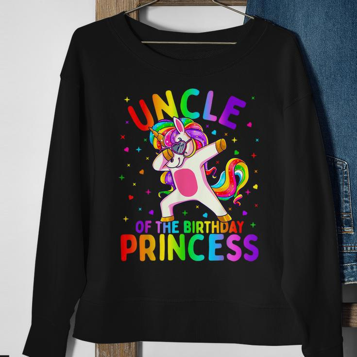 Uncle Of The Birthday Princess Girl Dabbing Unicorn Sweatshirt Gifts for Old Women