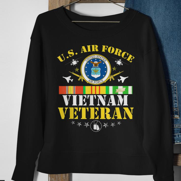 Us Air Force Vietnam Veteran Usa Flag Vietnam Vet Flag Sweatshirt Gifts for Old Women