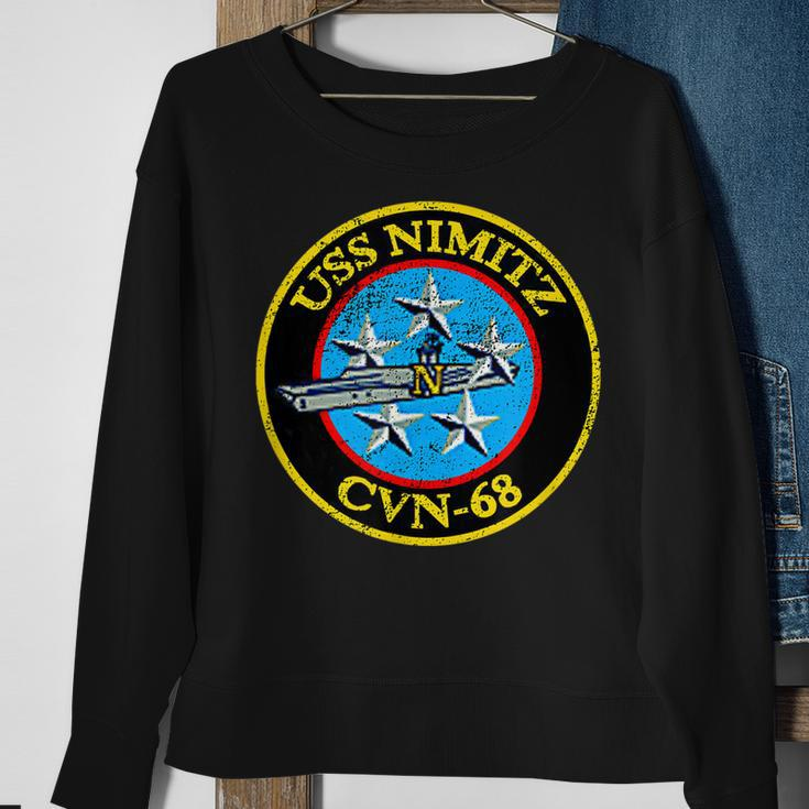 Us Aircraft Carrier Veteran Cvn-68 Nimitz Gift Sweatshirt Gifts for Old Women