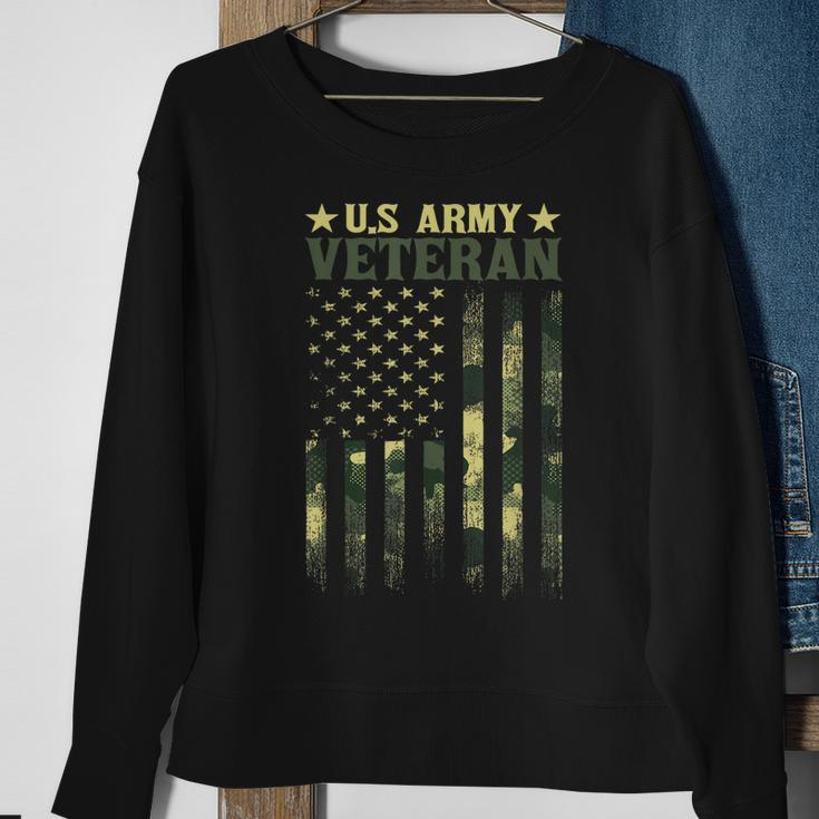 Us Army Veteran Patriotic Military Camouflage American Flag Sweatshirt Gifts for Old Women