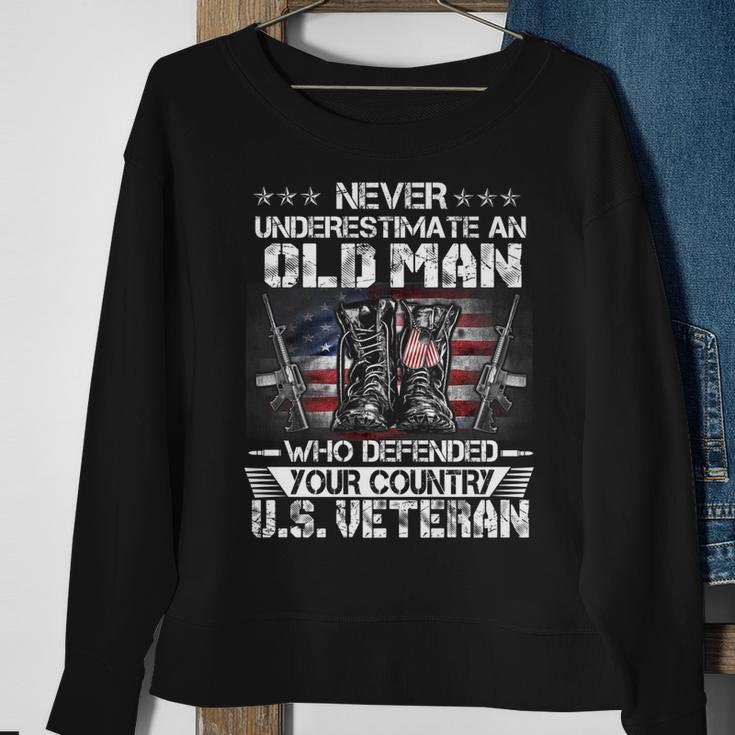 Us Veteran Old Man Veterans Day Us Patriot Patriotic Sweatshirt Gifts for Old Women