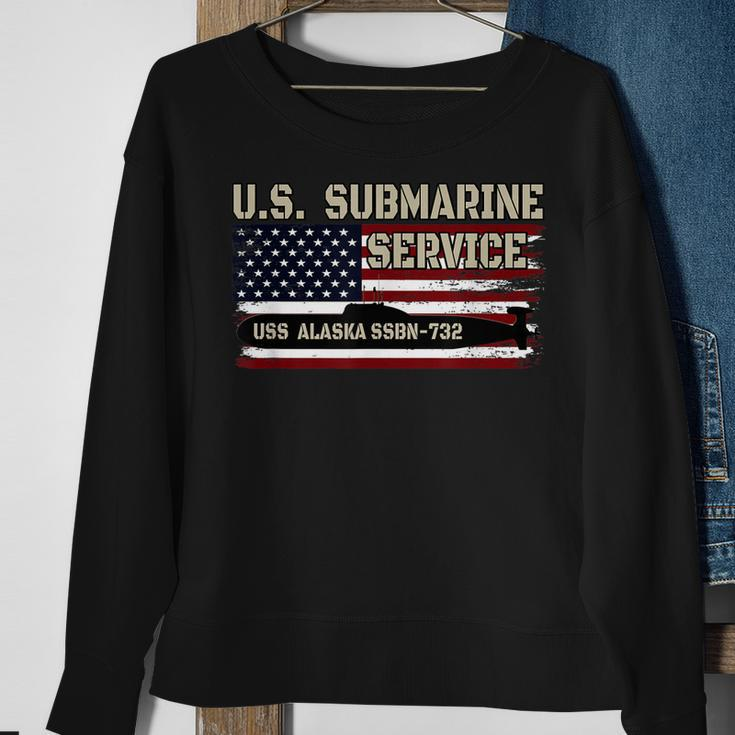 Uss Alaska Ssbn-732 Submarine Veterans Day Fathers Day Sweatshirt Gifts for Old Women