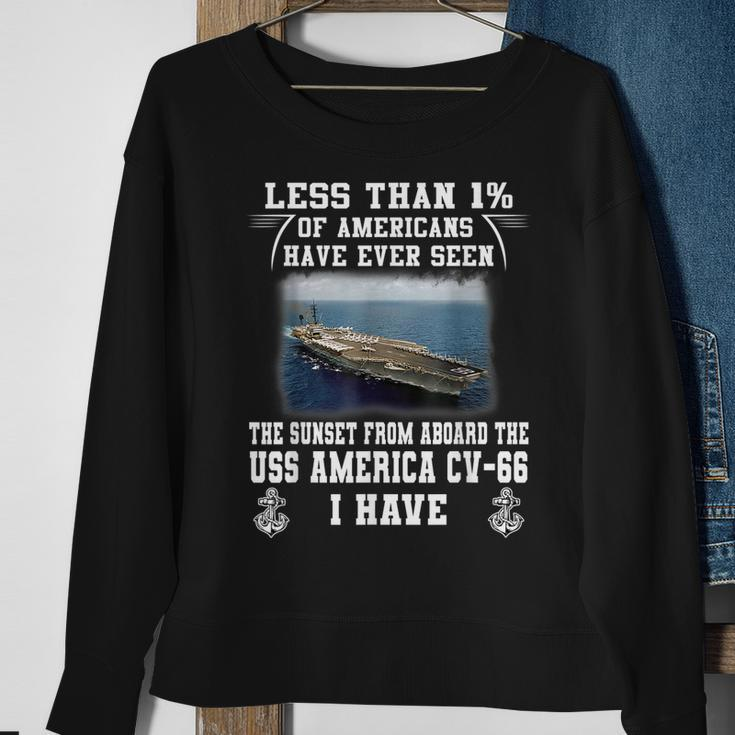 Uss America Cv-66 Aircraft Carrier Sweatshirt Gifts for Old Women
