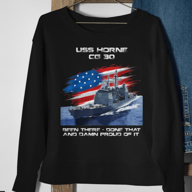 Uss Horne Cg-30 Class Cruiser American Flag Veteran Xmas Sweatshirt Gifts for Old Women