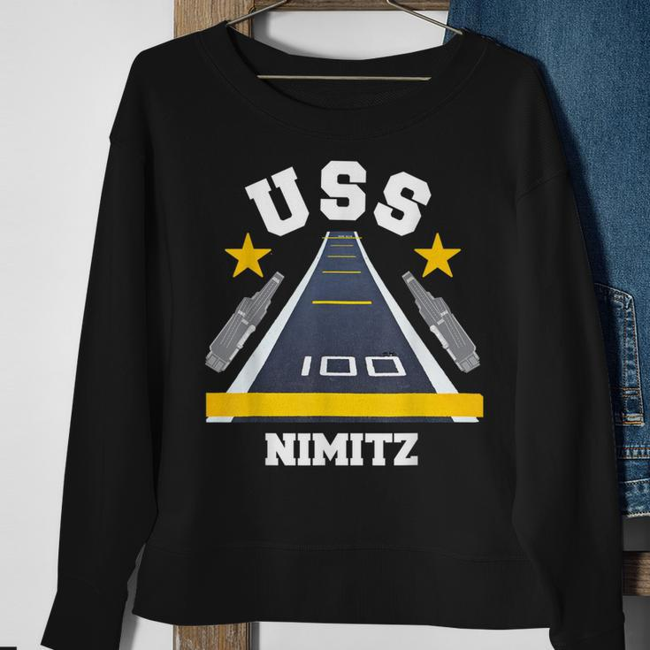 Uss Nimitz Aircraft Carrier Military Veteran Sweatshirt Gifts for Old Women