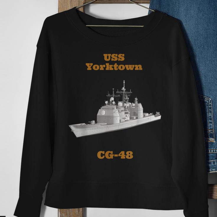 Uss Yorktown Cg-48 Navy Sailor Veteran Gift Sweatshirt Gifts for Old Women