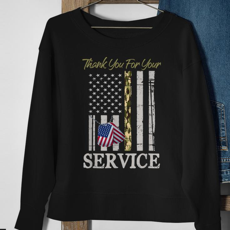 Veterans Day Thank You For Your Service Soldier Camouflage Sweatshirt Gifts for Old Women