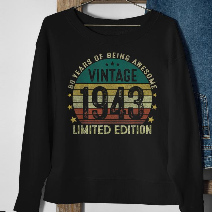 Vintage 1943 80 Years Old 80Th Birthday Gifts For Men Sweatshirt Gifts for Old Women