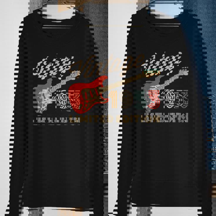 Vintage 1953 Limited Edition Guitar Year Of Birth Birthday Sweatshirt Gifts for Old Women