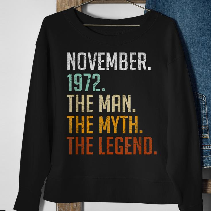 Vintage 1972 Mann Mythos Legende Sweatshirt zum 50. Geburtstag Geschenke für alte Frauen