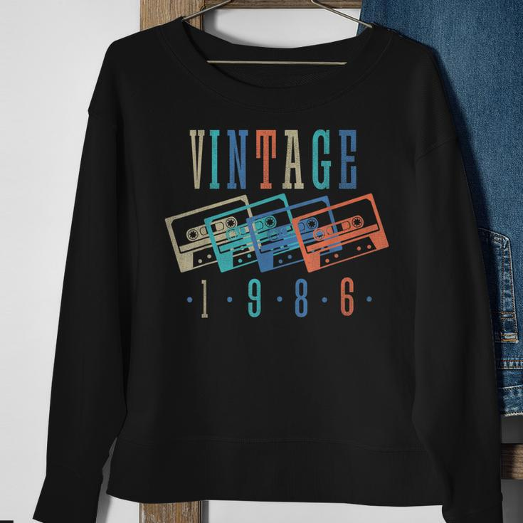 Vintage 1986 Cassette Tape 1986 Birthday Gifts 37 Year Old Sweatshirt Gifts for Old Women