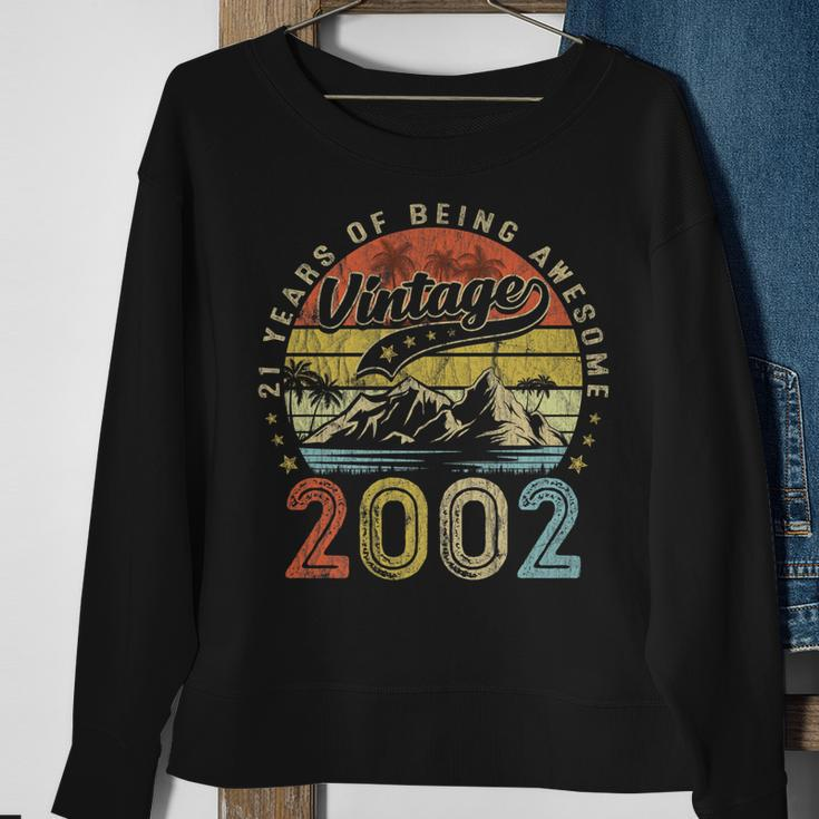 Vintage 2002 21 Years Old Of Being Awesome - Birthday Sweatshirt Gifts for Old Women