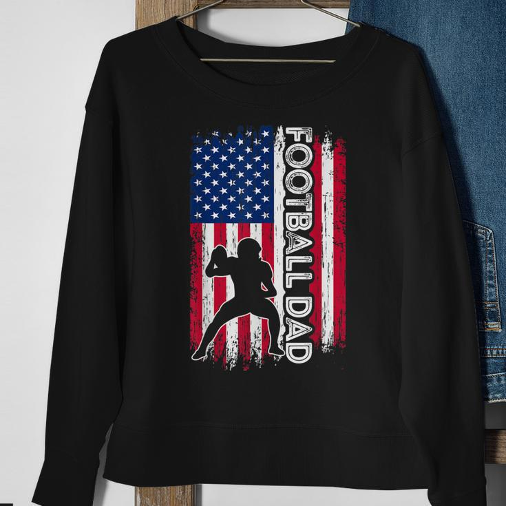 Vintage American Flag Football Dad Daddy Men Gift Sweatshirt Gifts for Old Women