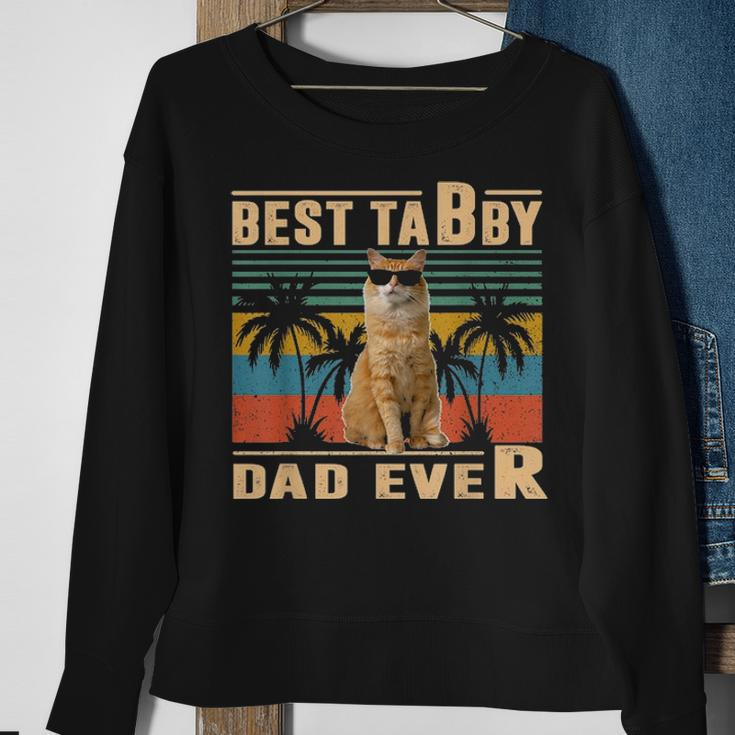 Vintage Best Cat Dad Ever Tabby Fathers Day Gift For Daddy Sweatshirt Gifts for Old Women