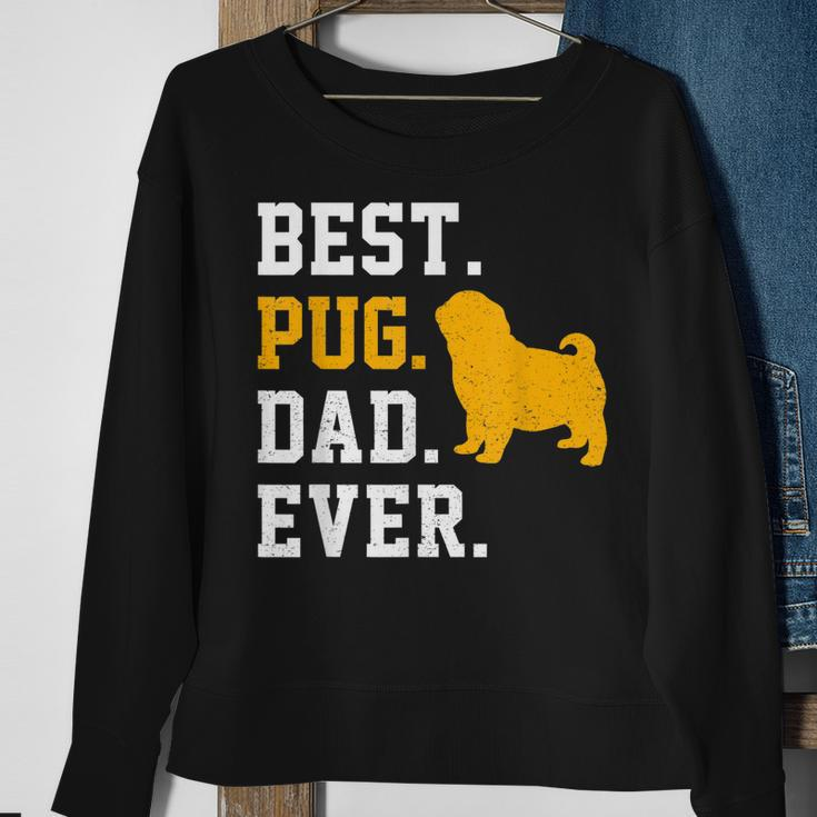 Vintage Best Pug Dad Ever Fathers Day Dog Gifts Sweatshirt Gifts for Old Women