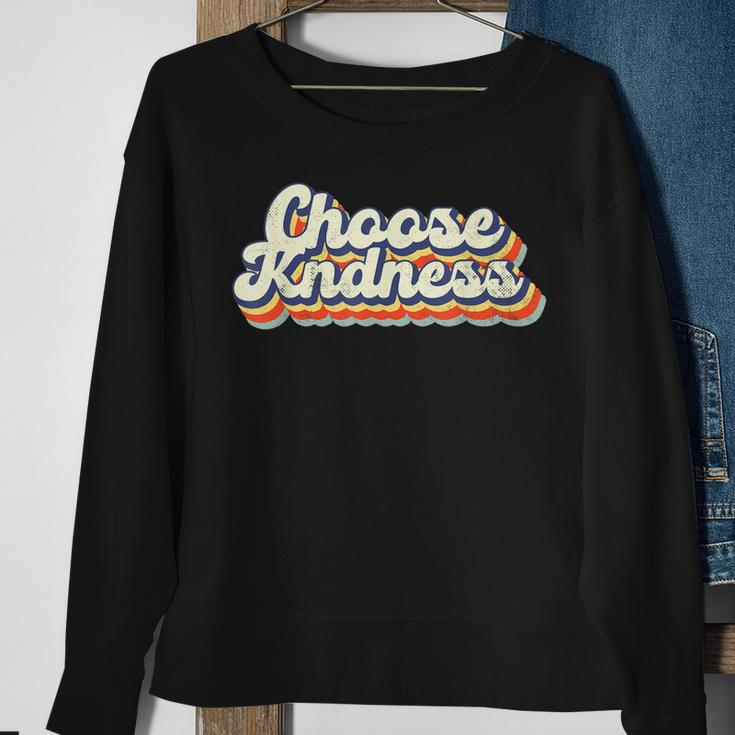 Vintage Choose Kindness Inspirational Teacher Be Kind Sweatshirt Gifts for Old Women