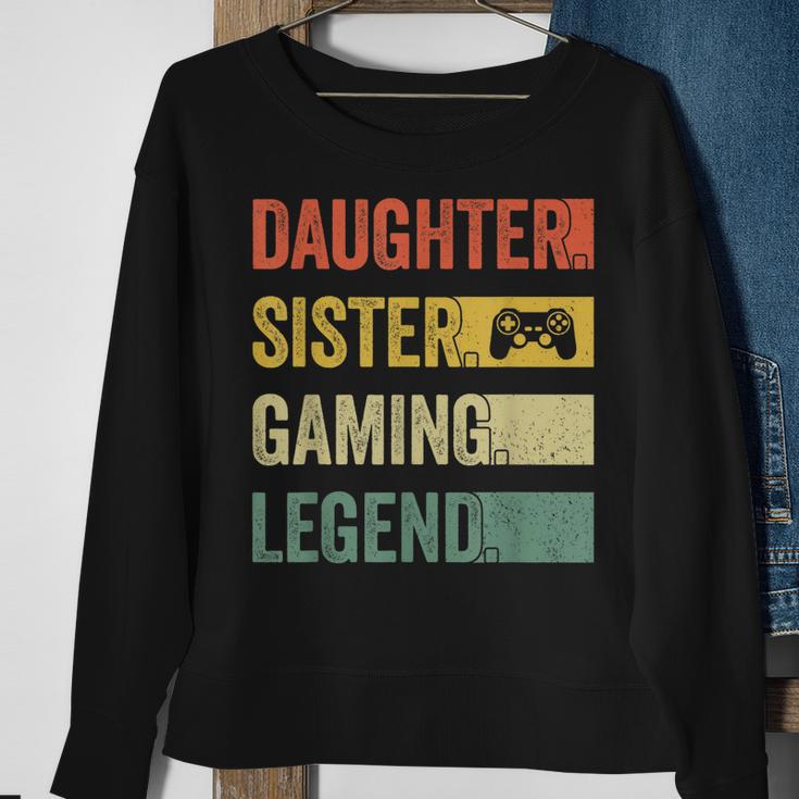 Vintage Gamer Girl Sweatshirt, Tochter & Schwester Gaming Legende Geschenke für alte Frauen