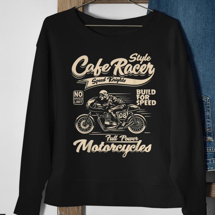 Vintage MotorcycleBiker T Cafe Racer Sweatshirt Gifts for Old Women