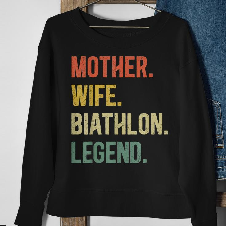 Vintage Mutter Frau Biathlon Legende Retro Wintersport Sweatshirt Geschenke für alte Frauen