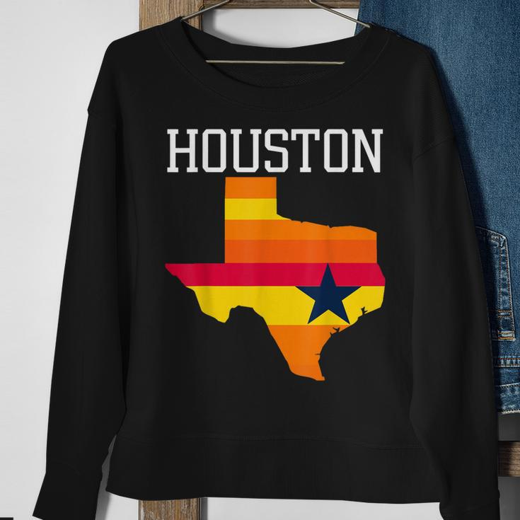 Vintage Retro Houston Texas Sweatshirt Gifts for Old Women