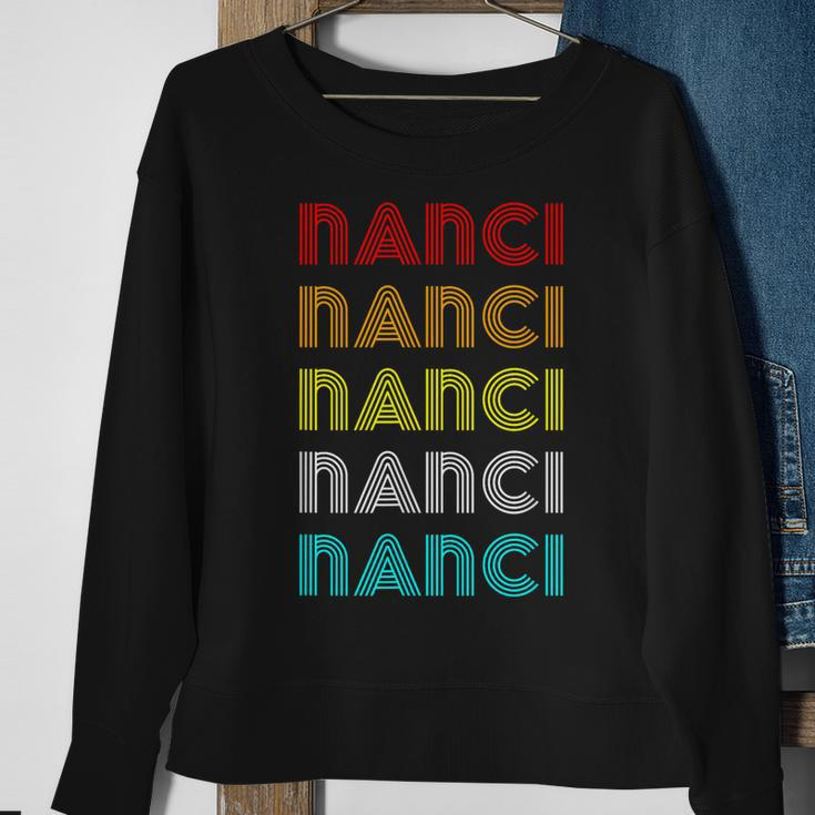Vintage Retro Nanci Repeat Font 60S 70S Classic Novelty Sweatshirt Gifts for Old Women