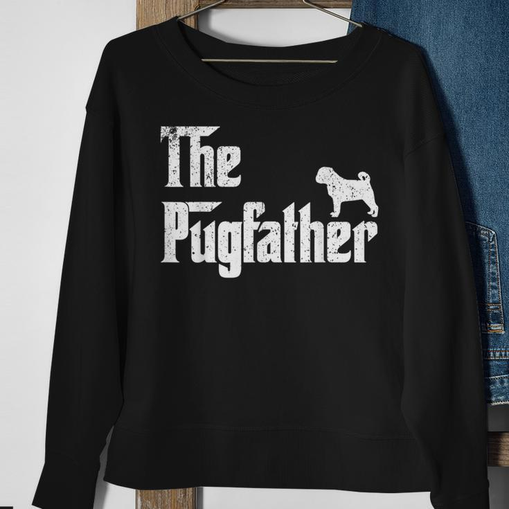 Vintage The Pugfather Pug Dad Sweatshirt Gifts for Old Women
